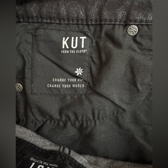 Kut From The Kloth Mia High Rise Ankle Toothpick Skinny Black Snakeskin Size 12 - Picture 2 of 11